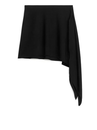 Asymmetrischer Jersey-Minirock Schwarz, Röcke in Größe S. Farbe: - Arket - Modalova