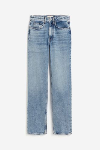 Straight High Jeans Denimblau in Größe 36. Farbe: - H&M - Modalova
