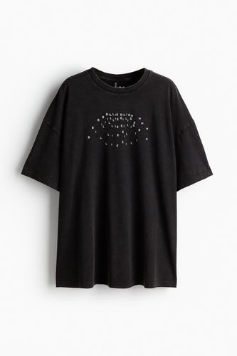 Oversized T-Shirt mit Print Schwarz/Billie Eilish in Größe S. Farbe: - H&M - Modalova