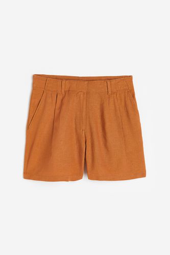 Shorts aus Leinenmix Hellbraun in Größe 42. Farbe: - H&M - Modalova