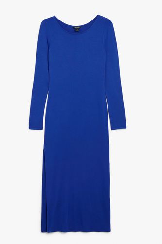 Langärmeliges Bodycon-Kleid Königsblau, Alltagskleider in Größe L. Farbe: - Monki - Modalova