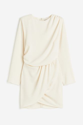Drapiertes Kleid Cremefarben, Alltagskleider in Größe 40. Farbe: - H&M - Modalova