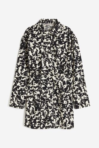 Blusenkleid aus Baumwolle Schwarz/Gemustert, Alltagskleider in Größe M. Farbe: - H&M - Modalova