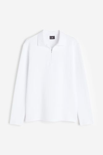Poloshirt aus Scuba mit Zipper Slim Fit Weiß, Poloshirts in Größe XS. Farbe: - H&M - Modalova