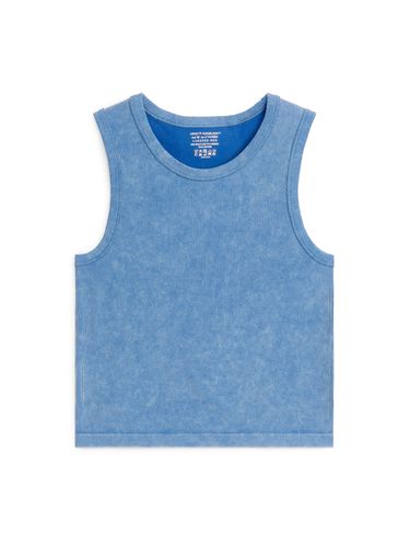 Nahtloses, geripptes Tanktop Verwaschenes Blau, Sport – Tanktops in Größe XXS. Farbe: - Arket - Modalova