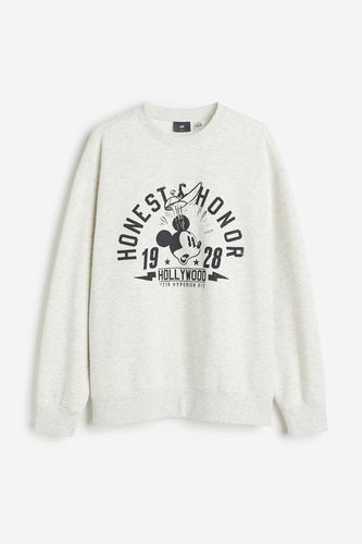 Sweatshirt in Loose Fit Graumeliert/Micky Maus, Sweatshirts Größe XS. Farbe: - H&M - Modalova