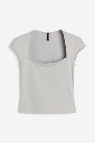 Shirt mit Kappenärmeln Grau, T-Shirt in Größe XL. Farbe: - H&M - Modalova