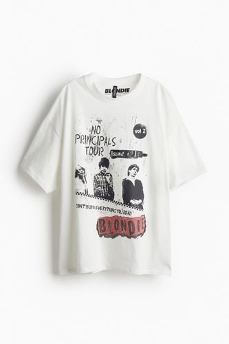 Oversized T-Shirt mit Print Cremefarben/Blondie in Größe S. Farbe: - H&M - Modalova