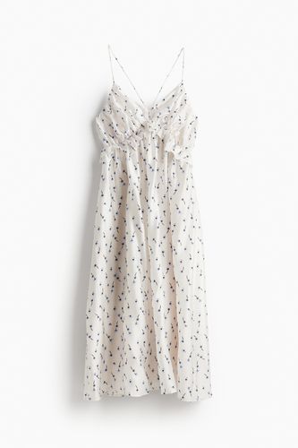 Kleid mit Volants Weiß/Geblümt, Alltagskleider in Größe XS. Farbe: - H&M - Modalova