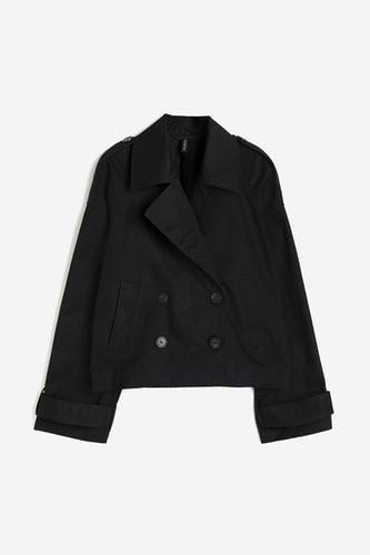 Kurze Cabanjacke aus Twill Schwarz, Jacken in Größe L. Farbe: - H&M - Modalova