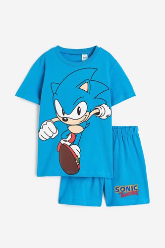 Bedruckter Pyjama Knallblau/Sonic der Igel, Pyjamas in Größe 92. Farbe: - H&M - Modalova