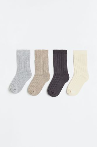 Er-Pack Socken Hellgrau/Beige in Größe 10/12. Farbe: - H&M - Modalova