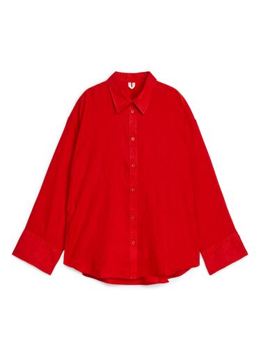 Lockeres Leinenhemd Rot, Freizeithemden in Größe 36. Farbe: - Arket - Modalova