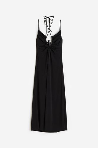 Jerseykleid mit Schnürdetail Schwarz, Alltagskleider in Größe L. Farbe: - H&M - Modalova