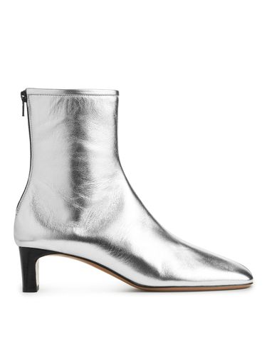 Stiefelette aus Leder Silber, Stiefeletten in Größe 39. Farbe: - Arket - Modalova