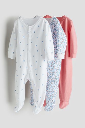 Er-Pack Schlafanzüge aus Baumwolle Weiß/Geblümt, Pyjamas in Größe 74. Farbe: - H&M - Modalova