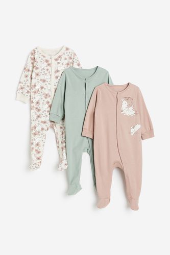 Er-Pack Schlafanzüge aus Baumwolle Mattrosa/Kaninchen, Pyjamas in Größe 92. Farbe: - H&M - Modalova