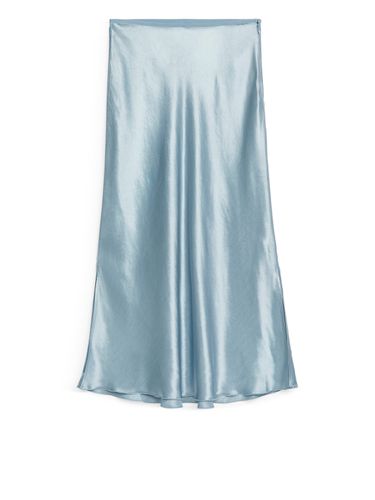 Satinrock im Bias-Cut Hellblau, Röcke in Größe 38. Farbe: - Arket - Modalova