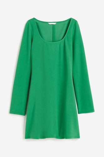 Jerseykleid mit Karree-Ausschnitt Grün, Alltagskleider in Größe XS. Farbe: - H&M - Modalova