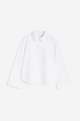 Pop-Over-Bluse aus Leinenmischung Weiß, Freizeithemden in Größe S. Farbe: - H&M - Modalova
