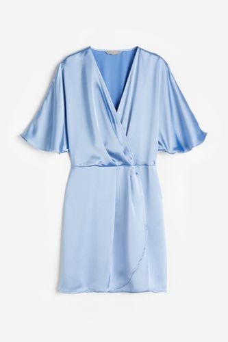 Wickelkleid aus Satin Hellblau, Alltagskleider in Größe M. Farbe: - H&M - Modalova