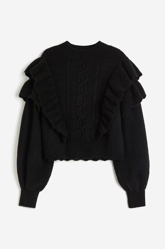 Pullover mit Volants Schwarz in Größe L. Farbe: - H&M - Modalova