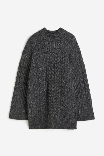 Oversized Pullover mit Zopfmuster Dunkelgraumeliert in Größe L. Farbe: - H&M - Modalova