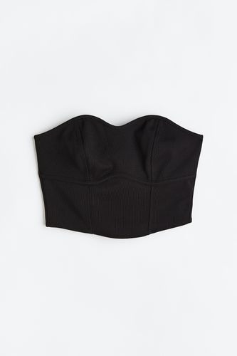 Kurzes Bandeau-Top Schwarz, Tops in Größe XXL. Farbe: - H&M - Modalova