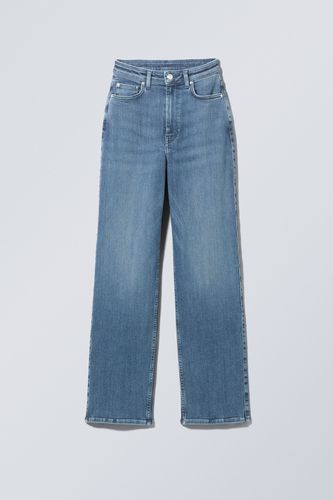 Rowe Curve hochtaillierte gerade Jeans Blaulila, Straight in Größe 24/30. Farbe: - Weekday - Modalova