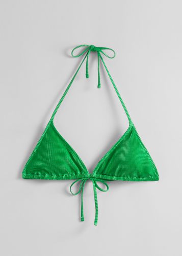 Triangel-Bikinioberteil mit Falten Grün, Bikini-Oberteil in Größe 34. Farbe: - & Other Stories - Modalova