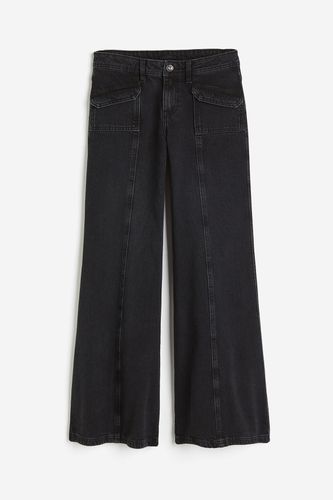 Wide Regular Jeans Schwarz, Baggy in Größe 42. Farbe: - H&M - Modalova