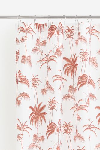 Duschvorhang mit Print Rostrot/Palmen, Duschvorhänge in Größe 180x200 cm. Farbe: - H&m Home - Modalova
