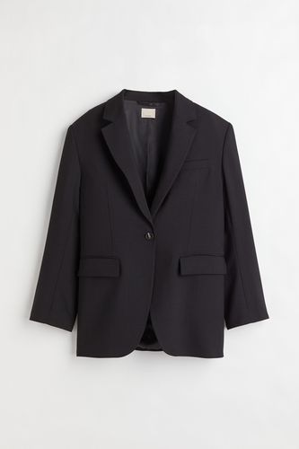 Ein-Knopf-Blazer aus Wolle Schwarz, Blazers in Größe 46. Farbe: - H&M - Modalova