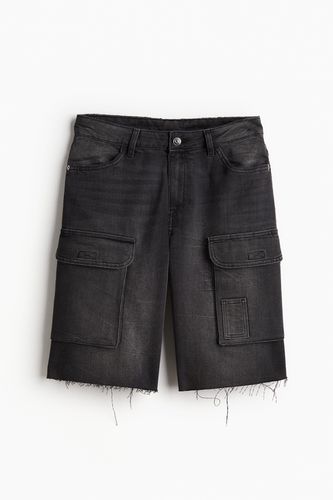 Low Denim Cargo Shorts Schwarz in Größe 46. Farbe: - H&M - Modalova