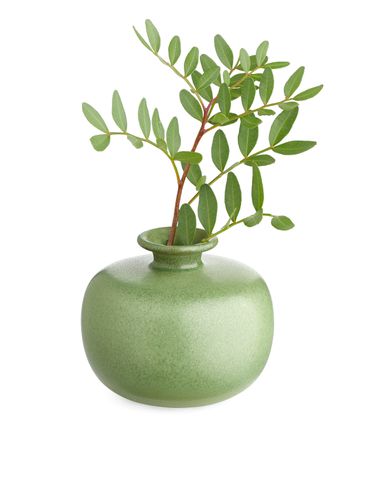 Terrakotta-Vase, 9 cm Blassgrün. Farbe: - Arket - Modalova