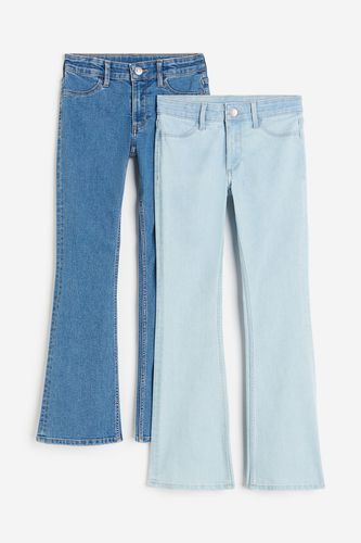 Er-Pack Flared Leg Low Jeans Denimblau/Helles Denimblau in Größe 146. Farbe: - H&M - Modalova