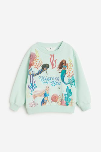Bedrucktes Sweatshirt Mintgrün/Kleine Meerjungfrau, Sweatshirts in Größe 92. Farbe: - H&M - Modalova