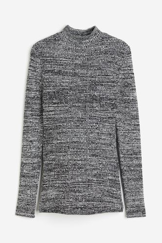 MAMA Gerippter Pullover mit Turtleneck Schwarzmeliert, Tops in Größe XS. Farbe: - H&M - Modalova