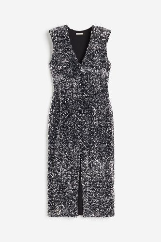 Paillettenkleid mit Schlitz Grau/Silberfarben, Party kleider in Größe L. Farbe: - H&M - Modalova