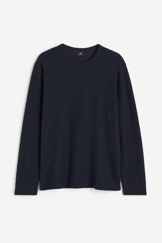 Langarmshirt mit Struktur in Relaxed Fit Marineblau, T-Shirt Größe XS. Farbe: - H&M - Modalova