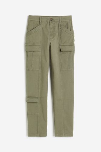 Cargohose aus Twill Khakigrün, Gepäck in Größe 48. Farbe: - H&M - Modalova