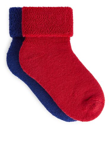 Socken aus Wollfrottee Rot/Blau in Größe 34/36. Farbe: - Arket - Modalova