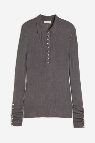 Pullover mit Zierknöpfen Dunkelgrau in Größe M. Farbe: - H&M - Modalova