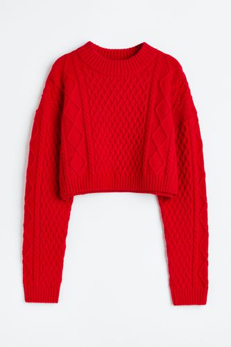 Pullover mit Zopfmuster Rot in Größe XXL. Farbe: - H&M - Modalova