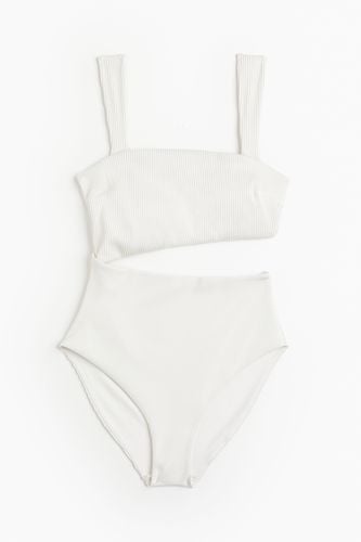 Badeanzug mit wattierten Cups und High Leg Weiß, Badeanzüge in Größe 32. Farbe: - H&M - Modalova