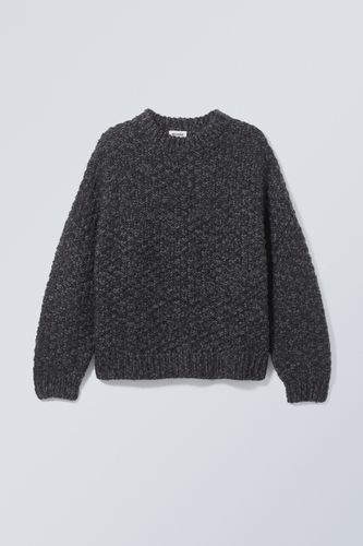 Oversized-Pullover aus Wollmischung Schwarz in Größe L. Farbe: - Weekday - Modalova