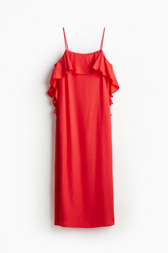 Slipkleid mit Volantbesatz Rot, Alltagskleider in Größe 32. Farbe: - H&M - Modalova