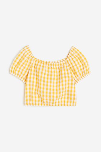 Bluse mit Raglanärmeln Gelb/Kariert, Hemden & Blusen in Größe 164. Farbe: - H&M - Modalova