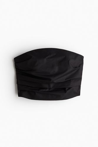 Bandeau-Top mit Faltendetail Schwarz, Tops in Größe XL. Farbe: - H&M - Modalova