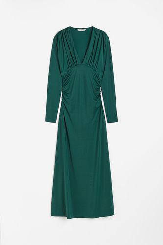 Drapiertes Jerseykleid Smaragdgrün, Alltagskleider in Größe M. Farbe: - H&M - Modalova